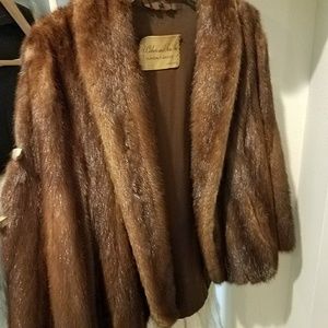Mink cape jacket. Small split eady to fix on seam